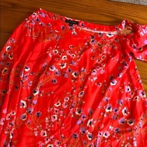 Asymmetrical, off the shoulder blouse